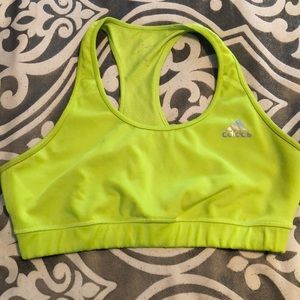 Lime Green Adidas sports bra